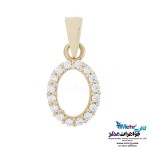 نیم ست طلا - آویز و گوشواره - طرح هندسی