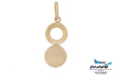 نیم ست طلا - آویز و گوشواره - طرح هندسی