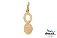 نیم ست طلا - آویز و گوشواره - طرح هندسی