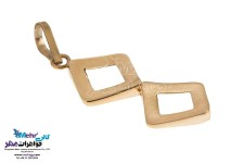 نیم ست طلا - آویز و گوشواره - طرح هندسی
