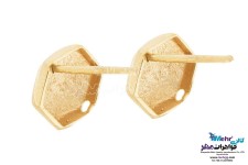 نیم ست طلا - آویز و گوشواره - طرح هندسی