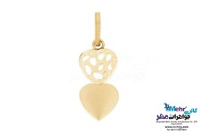 نیم ست طلا - آویز و گوشواره - طرح قلب