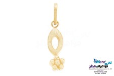 نیم ست طلا - آویز و گوشواره - طرح گل