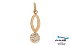 نیم ست طلا - آویز و گوشواره - طرح هندسی