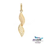 نیم ست طلا - آویز و گوشواره - طرح برگ