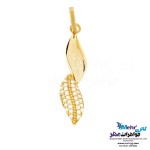 نیم ست طلا - آویز و گوشواره - طرح برگ
