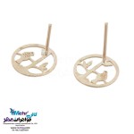 نیم ست طلا - آویز و گوشواره - طرح پرنده و شاخه