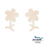 نیم ست طلا - آویز و گوشواره - طرح شاخه‌ی گل