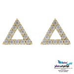 نیم ست طلا - آویز و گوشواره - طرح هندسی