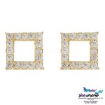 نیم ست طلا - آویز و گوشواره - طرح هندسی