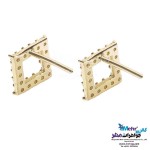نیم ست طلا - آویز و گوشواره - طرح هندسی