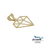 نیم ست طلا - آویز و گوشواره - طرح الماس