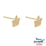 نیم ست طلا - آویز و گوشواره - طرح تاج