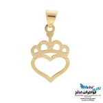 نیم ست طلا - آویز و گوشواره - طرح قلب و تاج