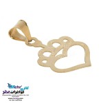 نیم ست طلا - آویز و گوشواره - طرح قلب و تاج