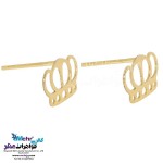 نیم ست طلا - آویز و گوشواره - طرح تاج