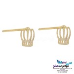 نیم ست طلا - آویز و گوشواره - طرح تاج