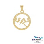 نیم ست طلا - آویز و گوشواره - طرح پرنده و شاخه
