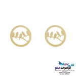 نیم ست طلا - آویز و گوشواره - طرح پرنده و شاخه