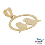 نیم ست طلا - آویز و گوشواره - طرح پرنده و قفس