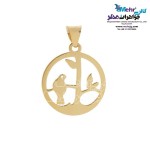 نیم ست طلا - آویز و گوشواره - طرح پرنده و شاخه