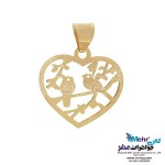 نیم ست طلا - آویز و گوشواره - طرح پرنده و شاخه
