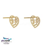 نیم ست طلا - آویز و گوشواره - طرح پرنده و شاخه