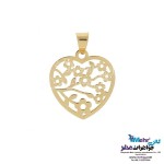 نیم ست طلا - آویز و گوشواره - طرح قلب و گل