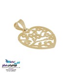 نیم ست طلا - آویز و گوشواره - طرح قلب و گل