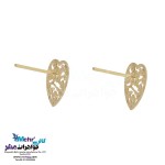 نیم ست طلا - آویز و گوشواره - طرح قلب و گل