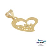 نیم ست طلا - آویز و گوشواره - طرح قلب