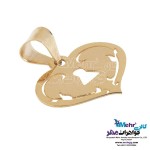 نیم ست طلا - آویز و گوشواره - طرح قفل قلب
