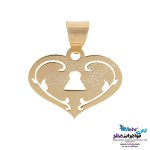 نیم ست طلا - آویز و گوشواره - طرح قفل قلب