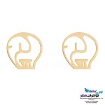 نیم ست طلا - آویز و گوشواره - طرح فیل