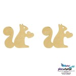 نیم ست طلا - آویز و گوشواره - طرح سنجاب