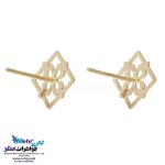 نیم ست طلا - آویز و گوشواره - طرح گل