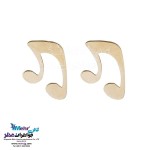 نیم ست طلا - آویز و گوشواره - طرح نت موسیقی