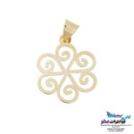 نیم ست طلا - آویز و گوشواره - طرح گل