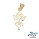 نیم ست طلا - آویز و گوشواره - طرح اسلیمی