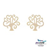 نیم ست طلا - آویز و گوشواره - طرح درخت زندگی