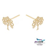 نیم ست طلا - آویز و گوشواره - طرح درخت زندگی