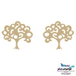 نیم ست طلا - آویز و گوشواره - طرح درخت زندگی