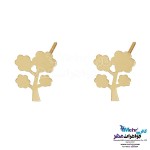 نیم ست طلا - آویز و گوشواره - طرح درخت