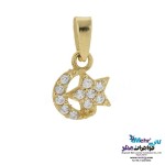 نیم ست طلا - آویز و گوشواره - طرح ماه و ستاره