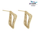 نیم ست طلا - آویز و گوشواره - طرح هندسی