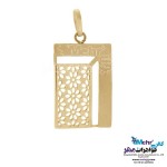 نیم ست طلا - آویز و گوشواره - طرح هندسی
