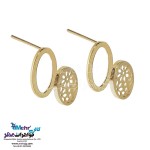 نیم ست طلا - آویز و گوشواره - طرح هندسی