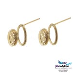 نیم ست طلا - آویز و گوشواره - طرح هندسی
