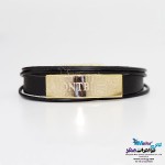 دستبند طلا و چرم - طرح مون بلان