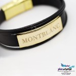 دستبند طلا و چرم - طرح مون بلان